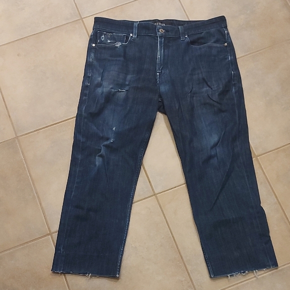 Guess Dark Blue Men's Straight Jeans - Picture 2 of 10